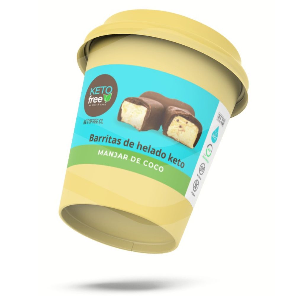 Barritas Keto heladas dulce de coco