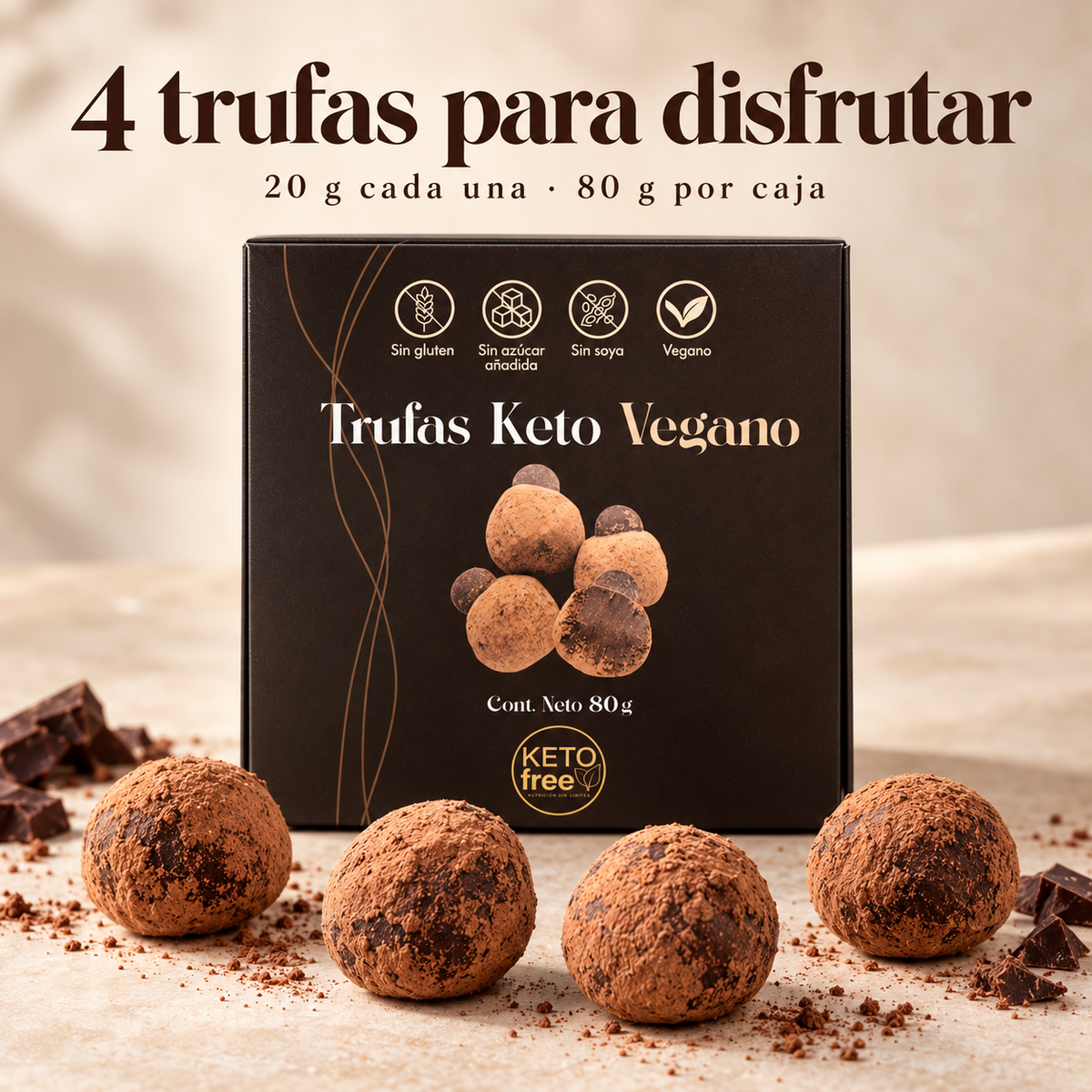 Trufas Keto Vegana