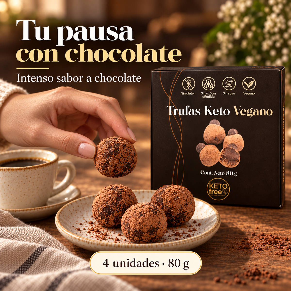 Trufas Keto Vegana