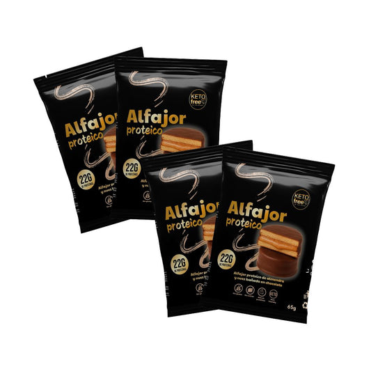 Pack 4 alfajores proteicos whey