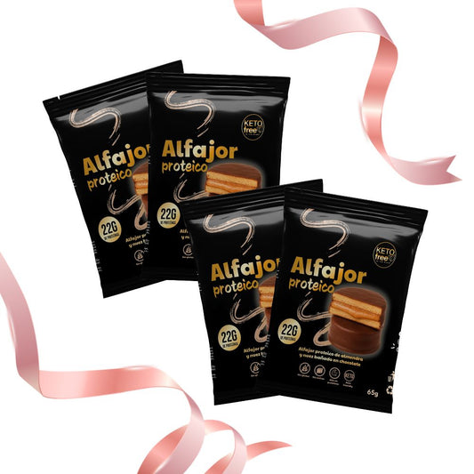 Pack 4 alfajores proteicos whey
