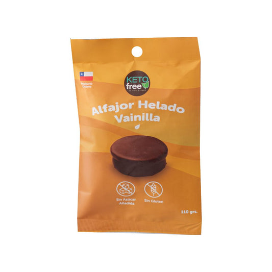Alfajor helado keto vainilla