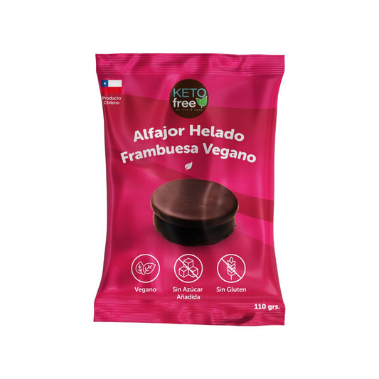 Alfajor helado Keto Vegano Frambuesa (vegano)