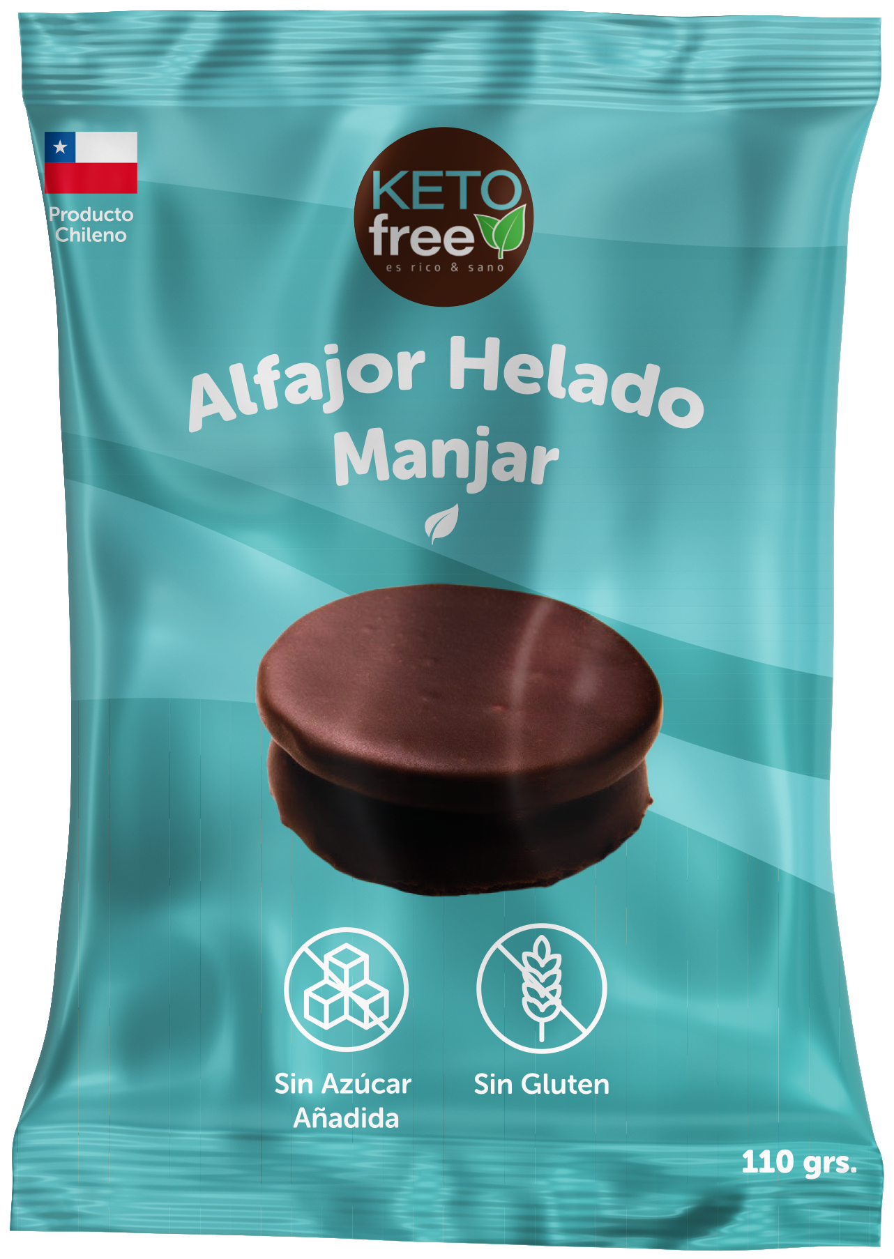 Alfajor helado Keto Manjar